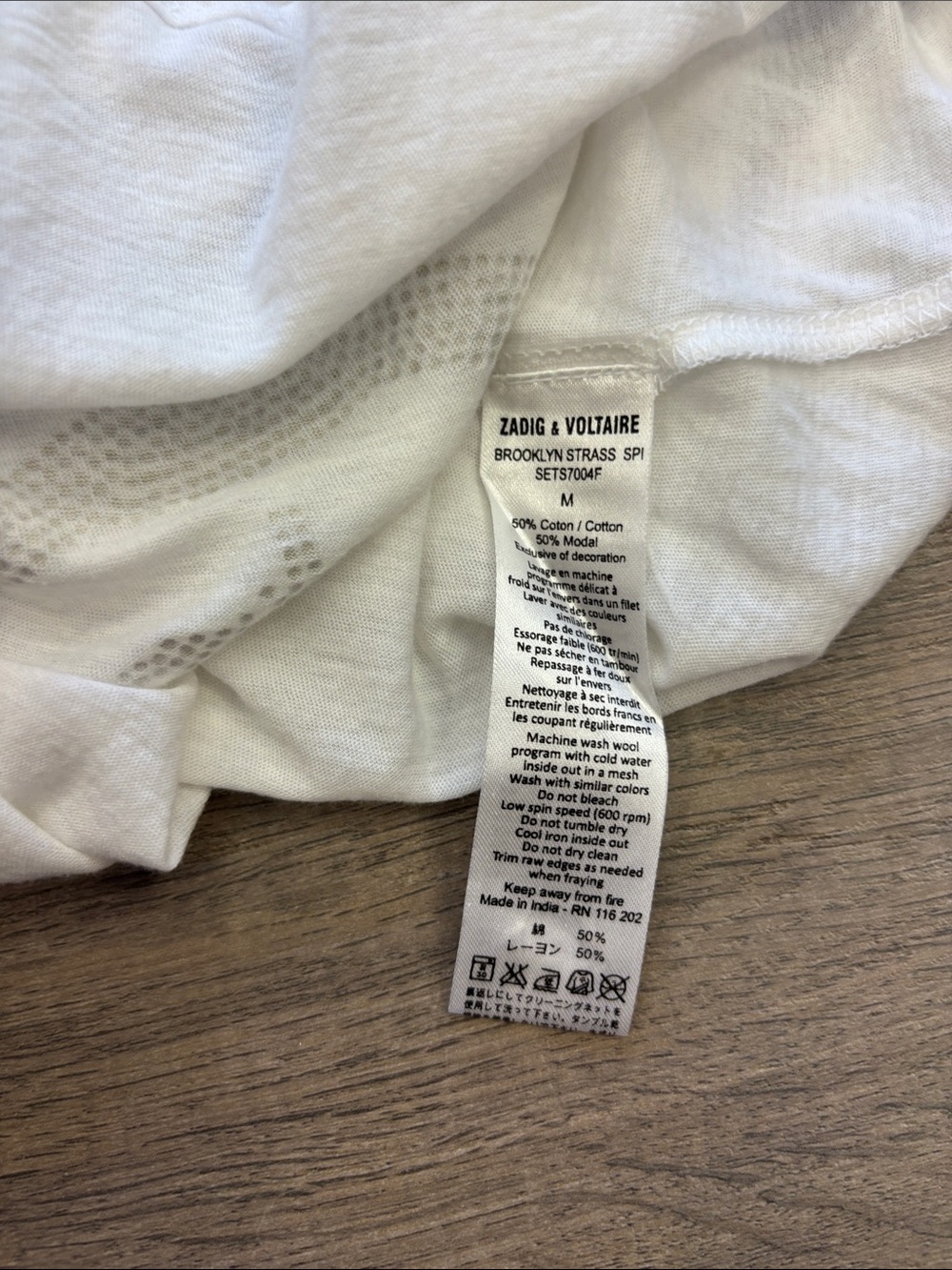 Zadig & Voltaire White Skull V‑Neck Top - Picture 5 of 6